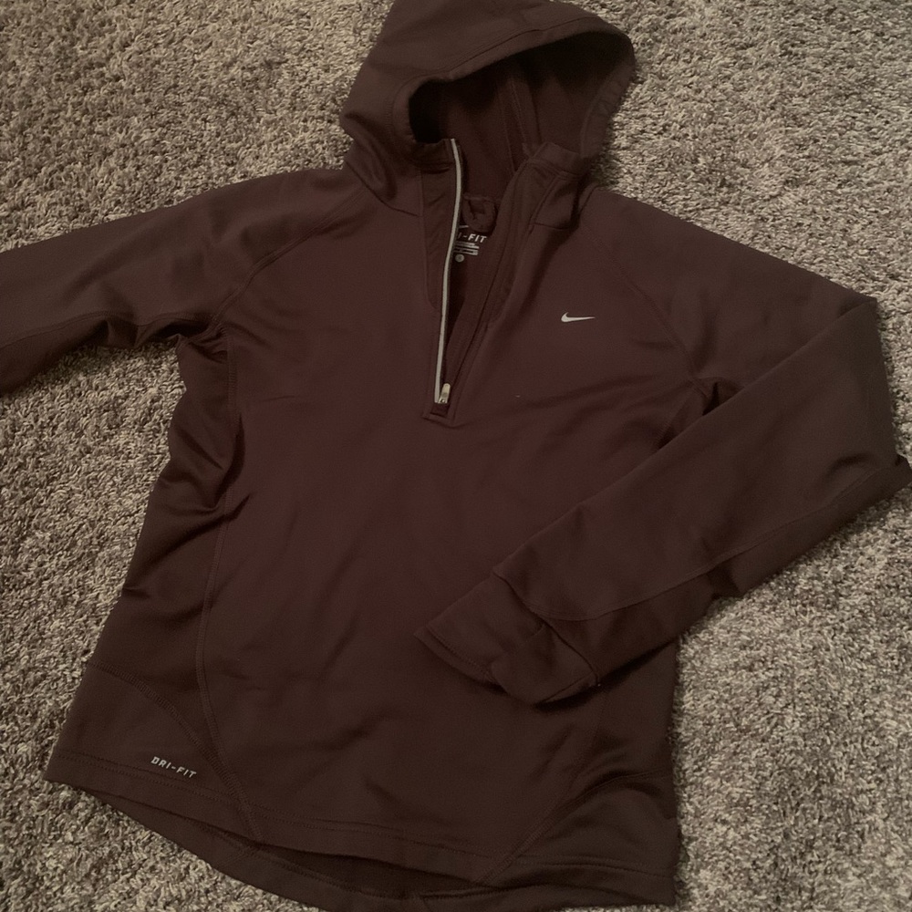 Nike brown quarter zip